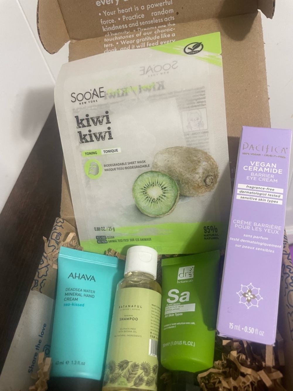 Vegan Skincare & Hair Care Bundle – Pacifica Eye Cream, Face Mask, AHAVA, Shampo